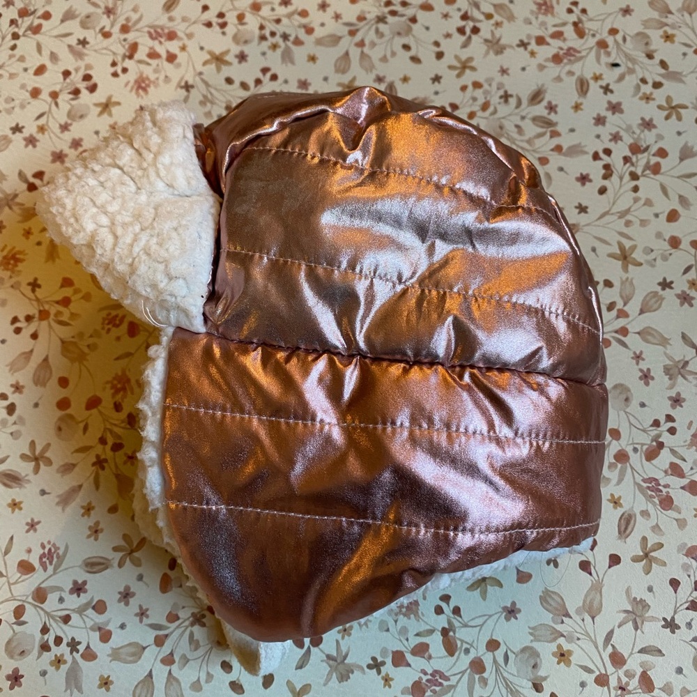 Fleece metallic aviator style Hat